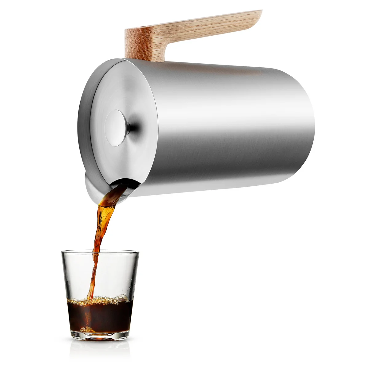 Nordic Kitchen persfilterkan 1 l van Eva Solo in roestvrij staal / eikenhout