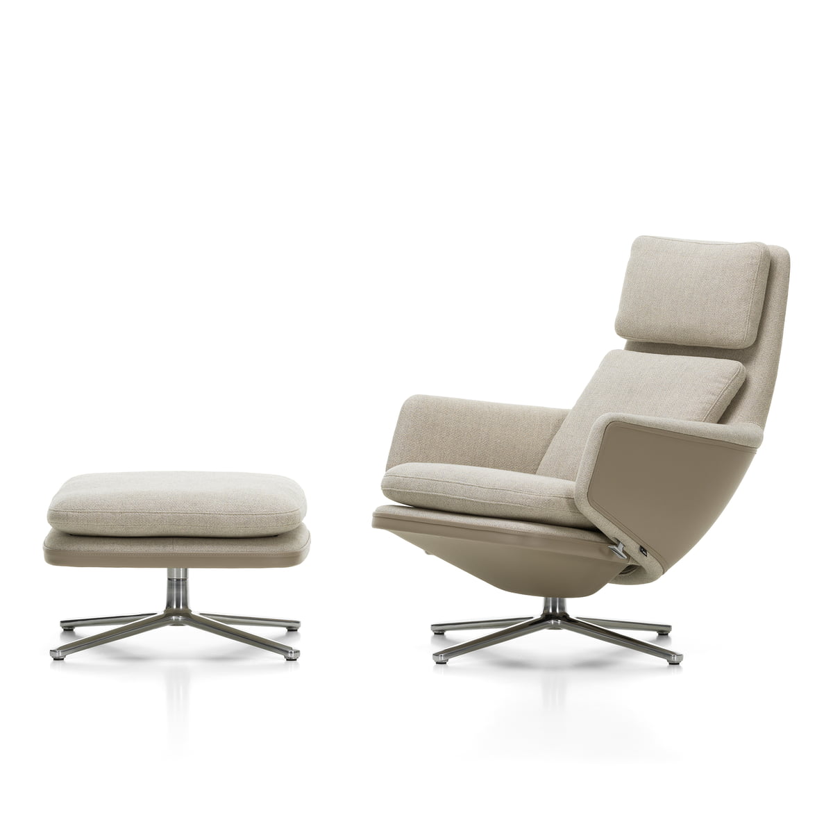 oor Vesting in stand houden Vitra - Grand Relax Fauteuil & Ottoman | Connox