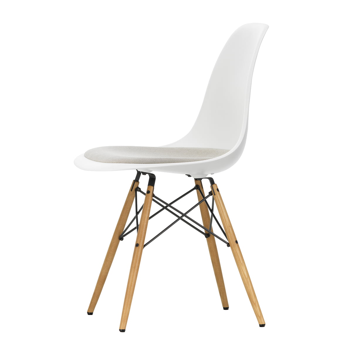 Voorwaardelijk lekken geleidelijk Vitra - Eames Plastic Side Chair DSW met zitkussen | Connox