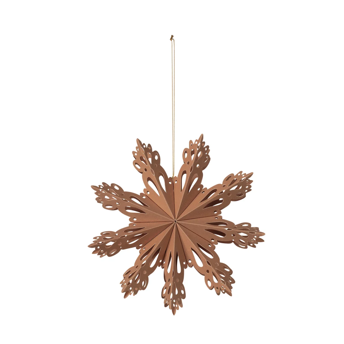Broste Copenhagen Kerst Sneeuwvlok Decoratieve Hanger 15cm Indian Tan