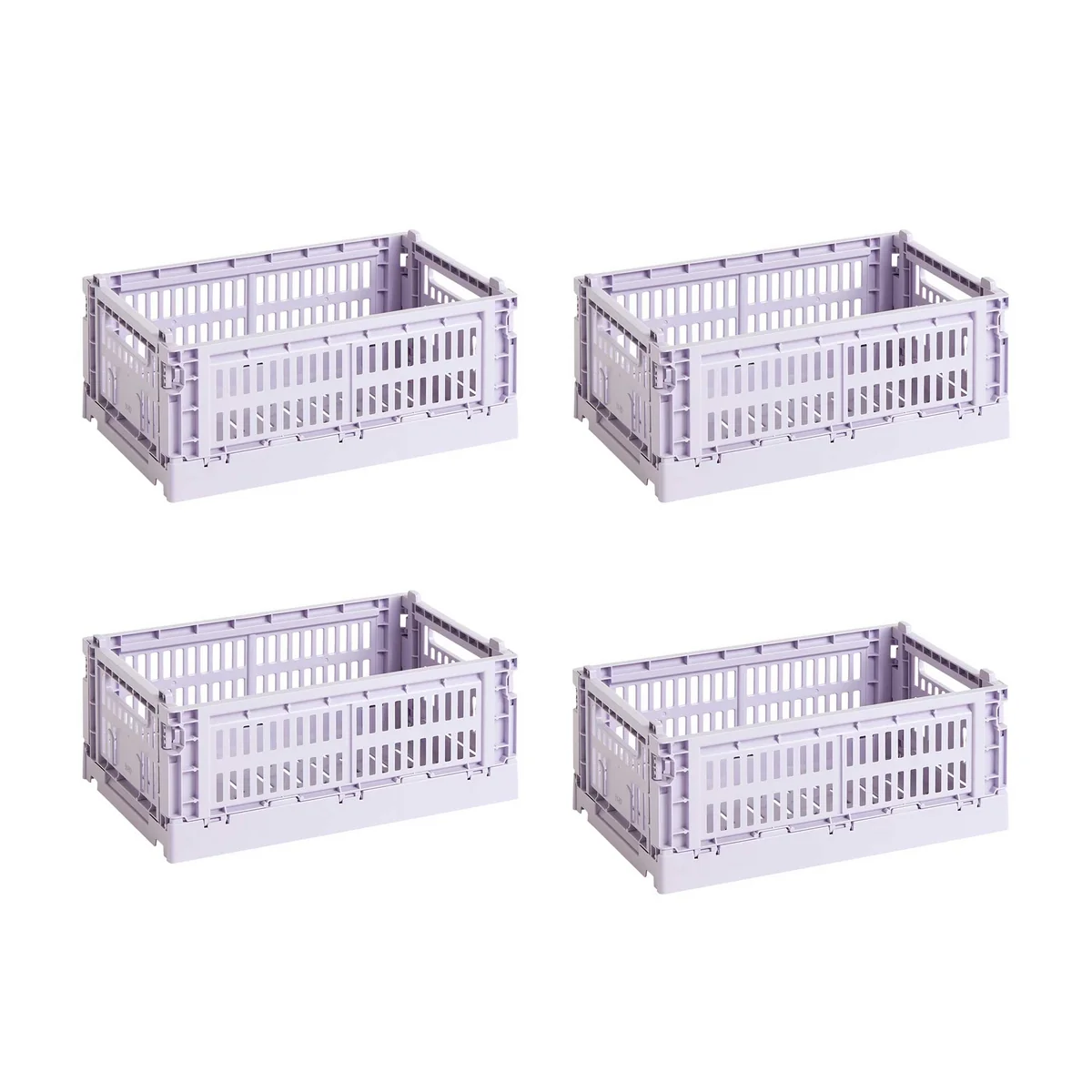 HAY - Colour Crate Mand S, 26,5 x 17 cm, lavender, recycled (set van 4)