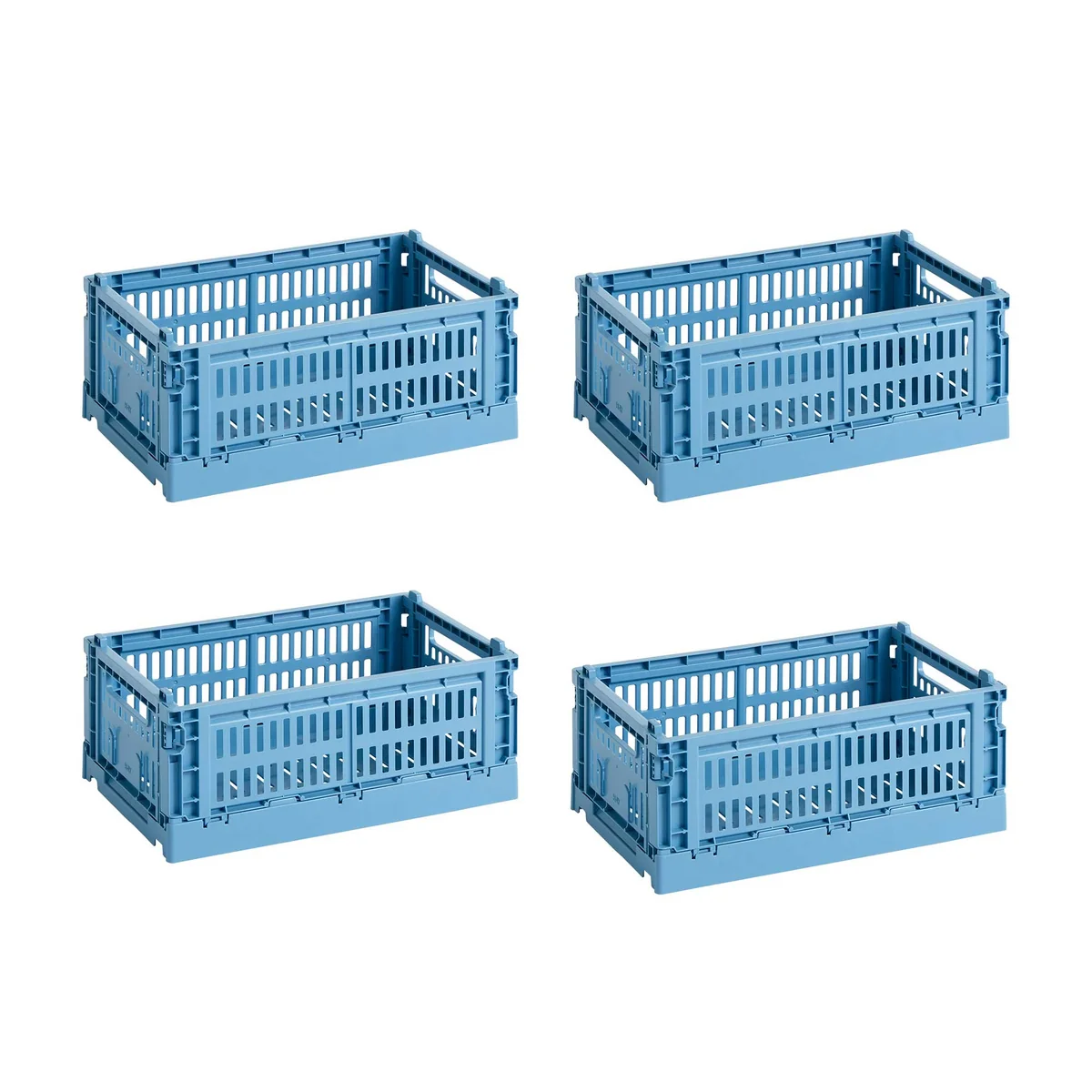 HAY - Colour Crate Mand S, 26,5 x 17 cm, sky blue, recycled (set van 4)