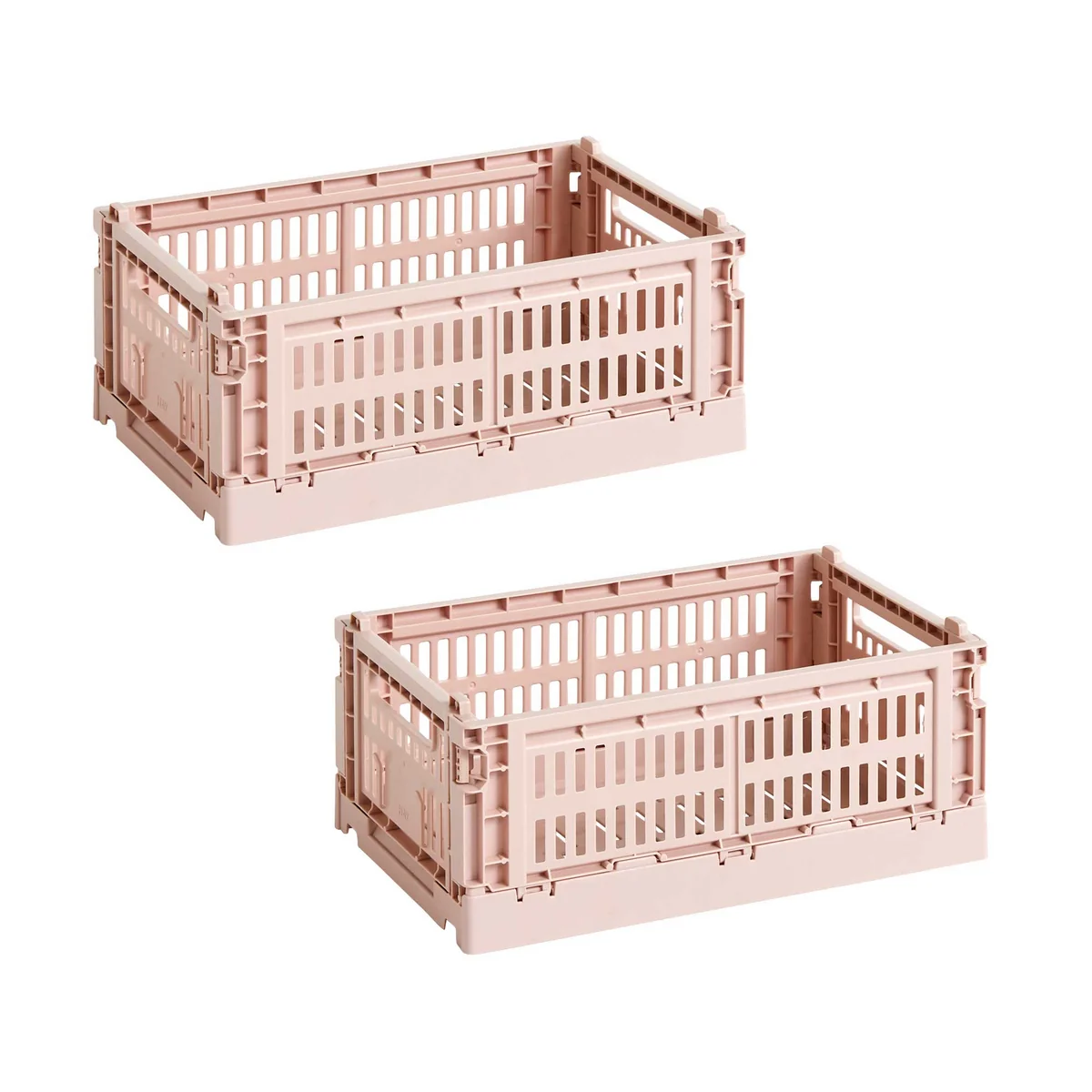 HAY - Colour Crate Mand S, 26,5 x 17 cm, blush, recycled (set van 2)