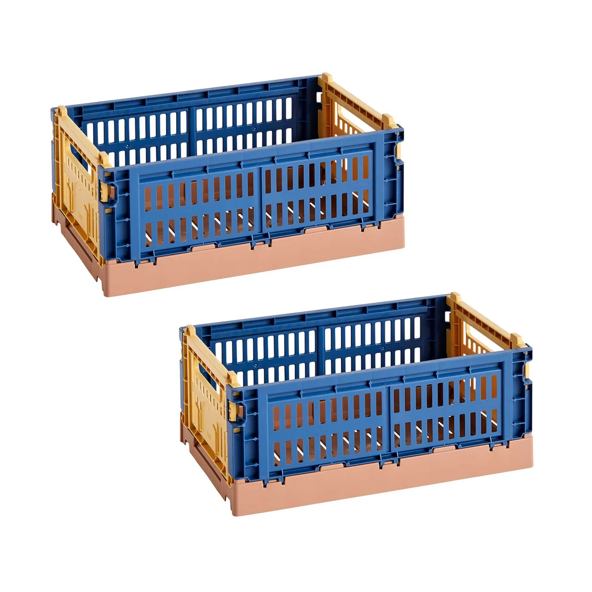 HAY - Colour Crate Mix mand S, 26,5 x 17 cm, dark blue, recycled (set van 2)