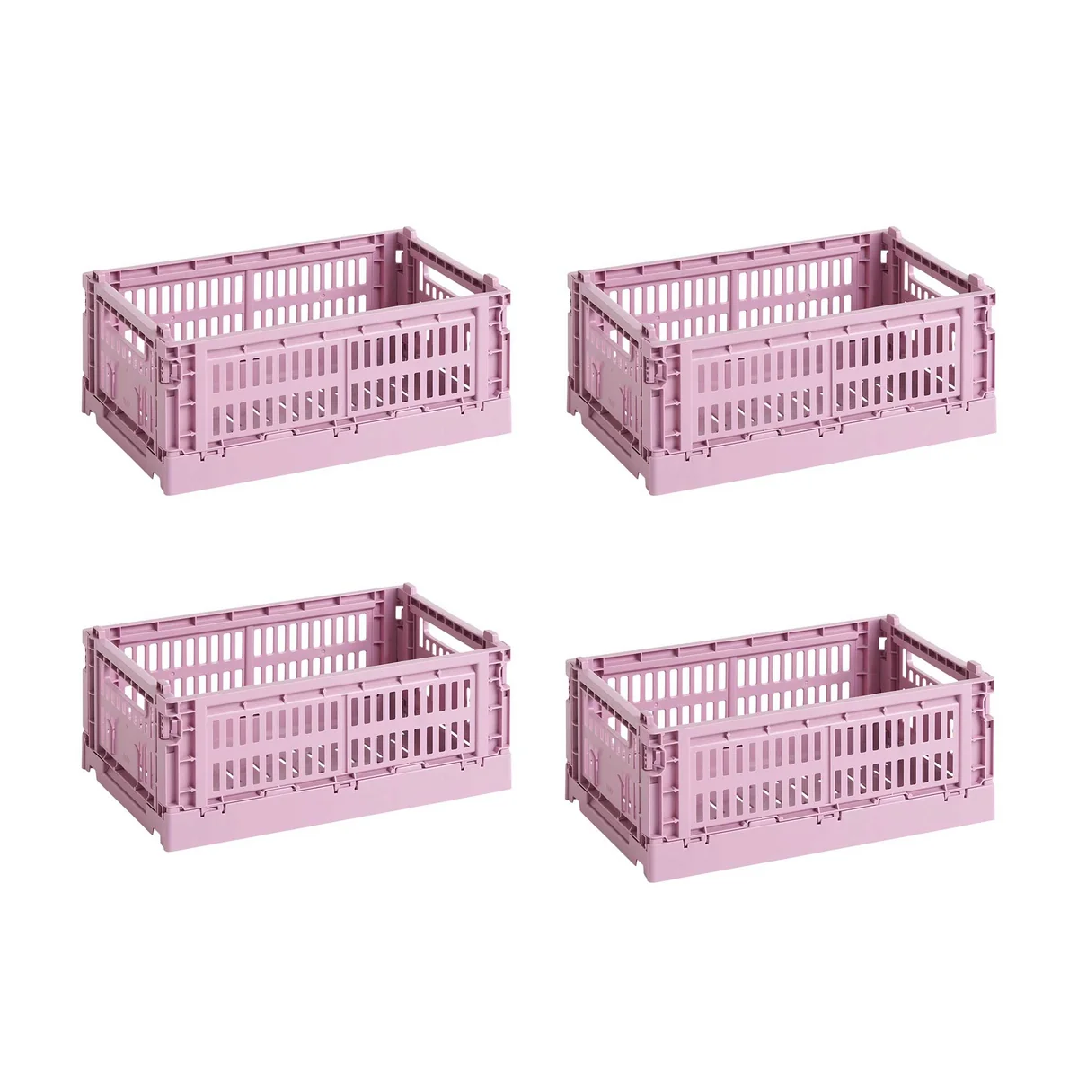 HAY - Colour Crate Mand S, 26,5 x 17 cm, dusty rose, recycled (set van 4)
