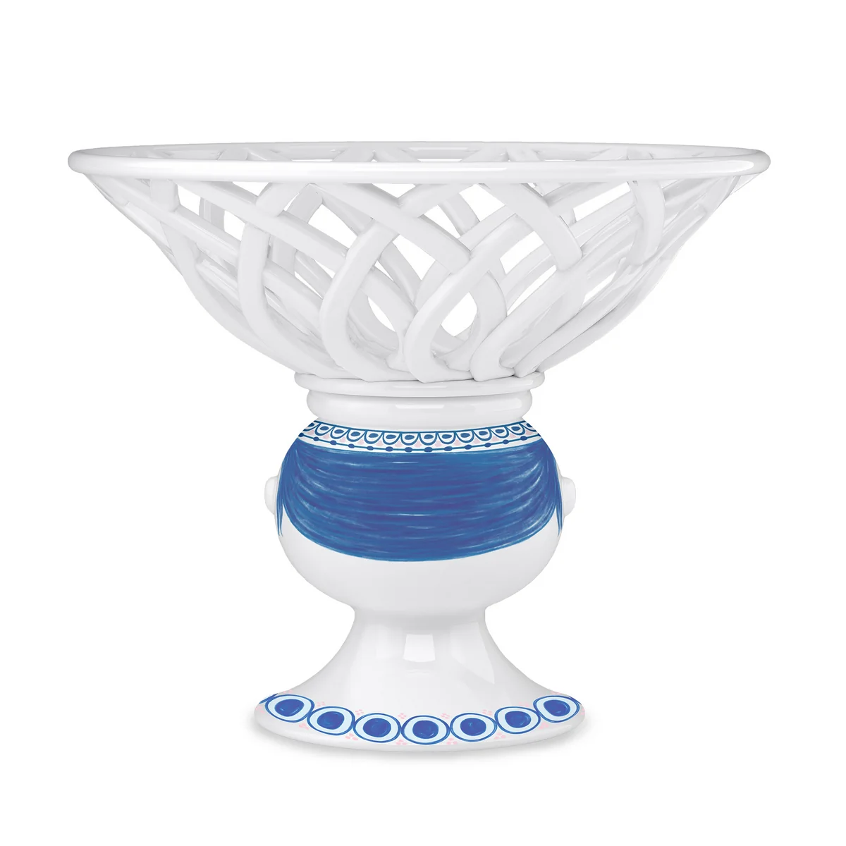 Bjørn Wiinblad - Dora fruitschaal op voet, Ø 25 cm, blauw