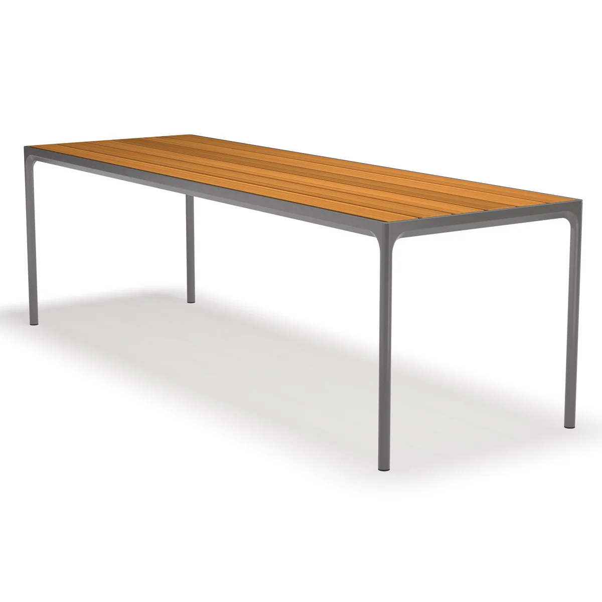 HOUE - FOUR Buitentafel, 270 x 90 cm, bamboe / donkergrijs