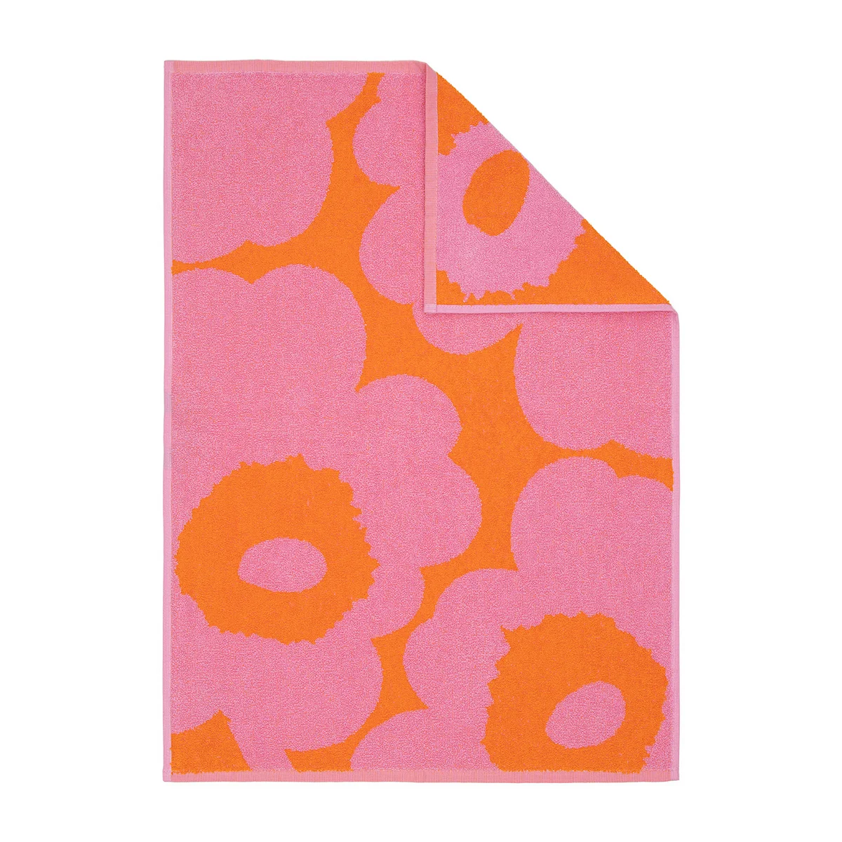 Marimekko - Unikko handdoek 50 x 70 cm, oranje / roze