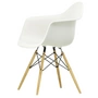 Vitra - Eames Plastic Armchair DAW, esdoorn geelachtig / wit (viltglijders wit)