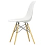 Vitra - Eames Plastic Side Chair DSW (h 43 cm), geelachtig esdoorn / wit, wit vilt glijdoppen