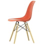 Vitra Eames Plastic Side Chair DSW - RE, ahorngeel / klaproosrood (witte viltglijders)