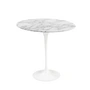 Knoll - Saarinen Tulip Bijzettafel rond, H 52 x Ø 51 cm, Arabescato marmer / wit