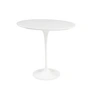 Knoll - Saarinen Tulip Bijzettafel rond, H 52 x Ø 51 cm, laminaat wit / wit