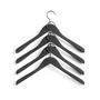 HAY - Soft Coat Kleerhanger wide, zwart (set van 4)