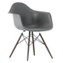 Vitra - Eames Kunststof fauteuil DAW, esdoorn donker / basalt (kunststof glijder basic dark)