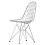 Vitra - Wire Chair DKR (H 43 cm), verchroomd / zonder deksel, viltglijders (basic dark)