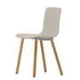 Vitra - Hal Wood Stuhl, warmgrijs / Eiche natur, kunststof glijdoppen zwart