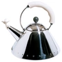 Alessi - Waterkoker 9093 W "Vogelketel", gepolijst / wit