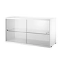 String - Vitrinekast met schuifdeuren in glas 78 x 30 cm, wit