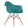 Vitra - Eames Plastic fauteuil DAW, ahorn geelachtig / oceaan (plastic zweefvliegtuig wit)