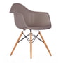 Vitra - Eames Kunststof Fauteuil DAW (h 43 cm), goudkleurig esdoorn / mauve grijs, witte viltglijders (harde vloer)