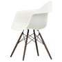 Vitra - Eames Kunststof fauteuil DAW, esdoorn donker/wit (kunststof glijder basic dark)