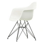 Vitra Eames Plastic Armchair DAR - Basic donker / wit (viltglijders basic donker)