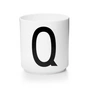 Design Letters - AJ Porseleinen beker Q, wit