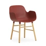 Normann Copenhagen - Form Fauteuil, eikenhouten frame / rood