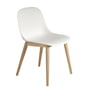 Muuto - Fiber Side Chair Wood Basis, eiken / wit gerecycled