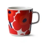 Marimekko - Oiva Unikko Mok met handvat, 400 ml, wit / rood