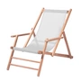 Jan Kurtz - Maxx Deckchair Teak, afdekplastic wit