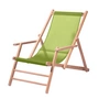 Jan Kurtz - Maxx Deckchair Teak, bekleding van pistache synthetische stof