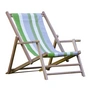 Jan Kurtz Maxx Deckchair Designers Guild Tarifa - Teak, dekking Strepen Leaf