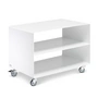 Müller möbelfabrikation - R 103n trolley met centrale bodem, zijdemat signaalwit (ral 9003)