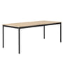 Muuto - Base Table 190 x 85cm, zwart / eiken top / multiplex randen