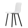 Vitra - Hal Wood Stoel, wit / donker eiken, kunststof glijdoppen 