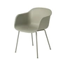 Muuto - Fiber Chair Tube Base , stoffig groen gerecycleerd