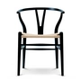 Carl Hansen - CH24 Wishbone Chair , zwart beuken / vlechtwerk naturel