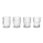 Ferm Living - Ripple Glazen, helder (set van 4)
