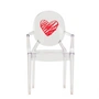 Kartell - Lou Lou Ghost kinderstoel, transparant / hartje