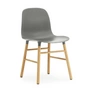 Normann Copenhagen - Form Chair, houten poten, eiken / grijs