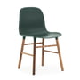 Normann Copenhagen - Form Chair, houten poten, walnoot / groen