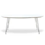 Andersen Furniture - DK10 Uitschuifbare tafel ovaal, verchroomd / wit
