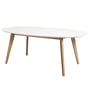Andersen Furniture - DK10 Ovale uitschuifbare tafel, geolied eiken / wit