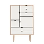 Andersen Furniture - S5 Ladekast, gezeept eiken/witte fronten
