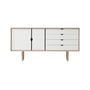 Andersen Furniture - S6 Dressoir, eiken zijdemat / fronten alpino (wit)