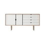 Andersen Furniture - S6 Dressoir, eiken zijdemat / fronten alpino (wit)