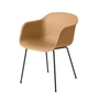 Muuto - Fiber Chair Tube Base , zwart / oker gerecycleerd