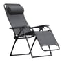 Fiam - Amida Relax ligstoel, aluminium zwart / zwart